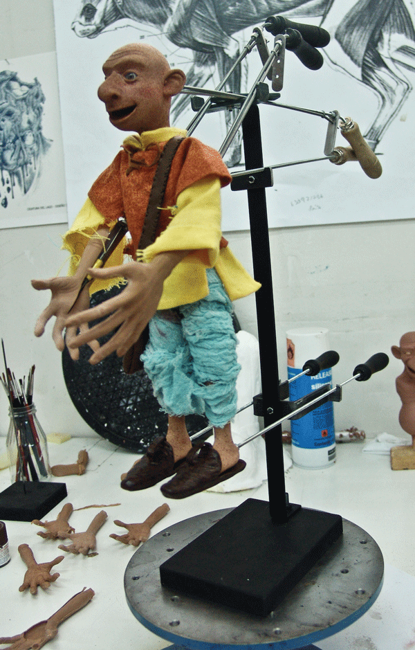Puppet articulado con mecanismo de control