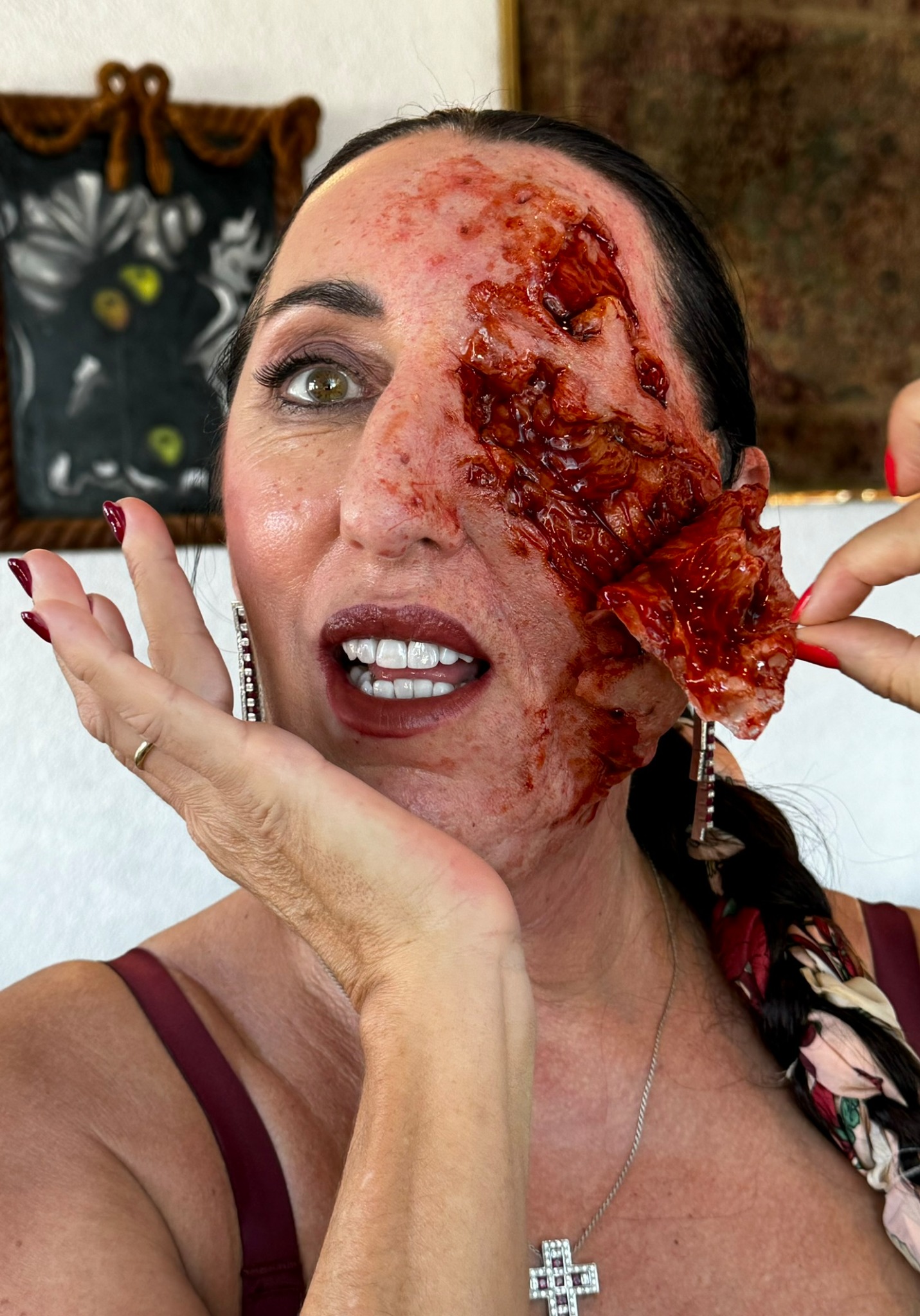 Maquillaje de heridas para Día de caza